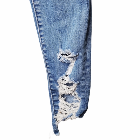 American Eagle Hi-Rise Jegging Distressed 8 Light - Picture 4 of 15